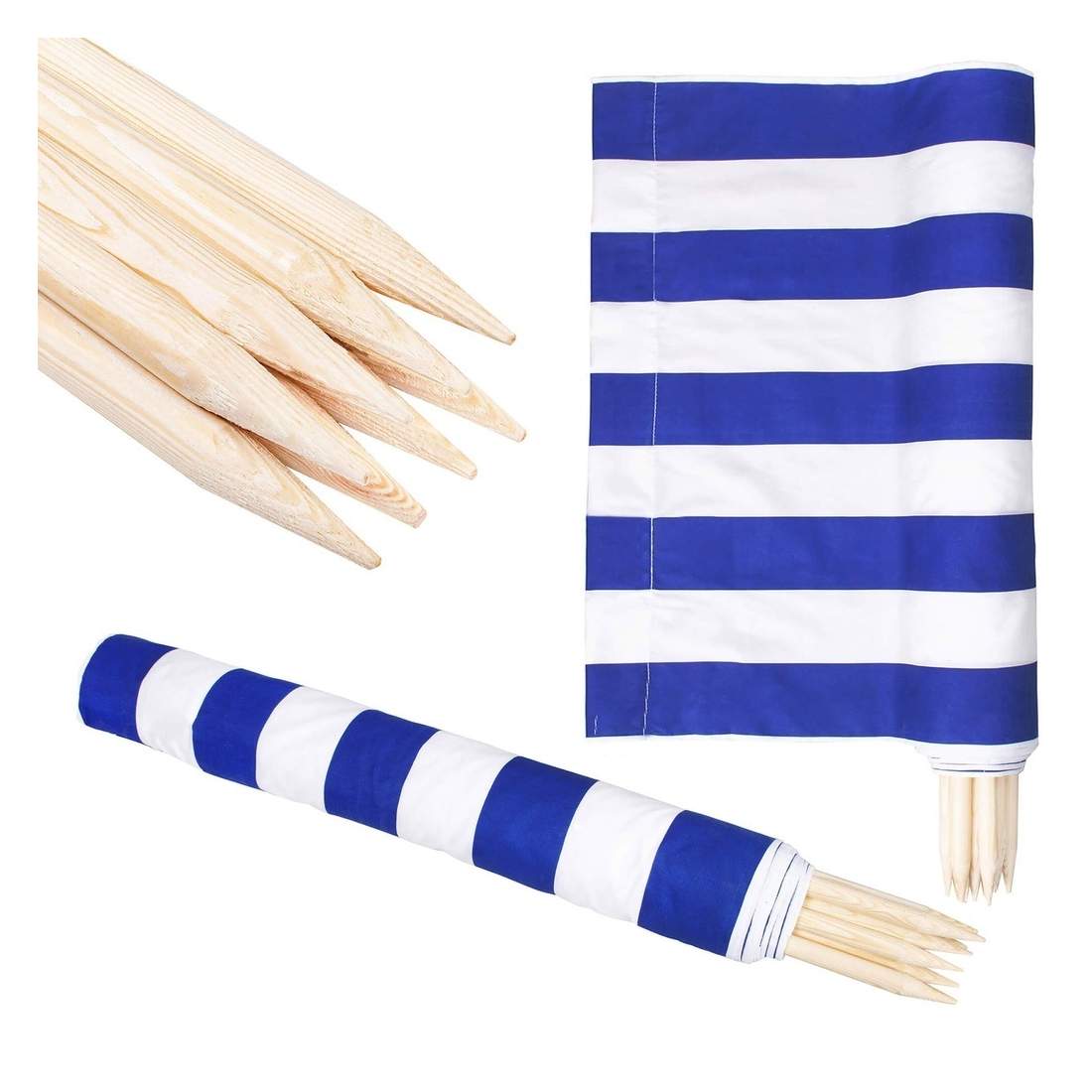 Blåvit Strandskärm - Vindskydd, Lättviktsdesign | Hem & Hobby - Hem & Hushåll - Balkong - Vindskydd | Pryloteket