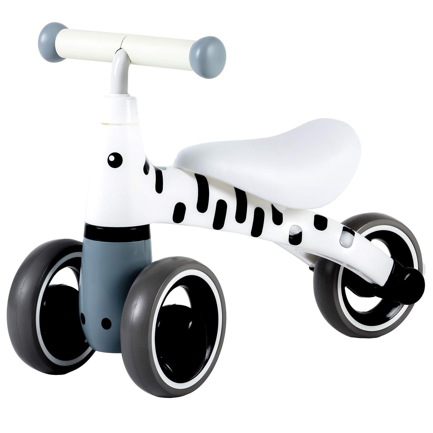 Balancecykel Zebra til Børn 1-3 år, Sikker Indendørs/Udendørs