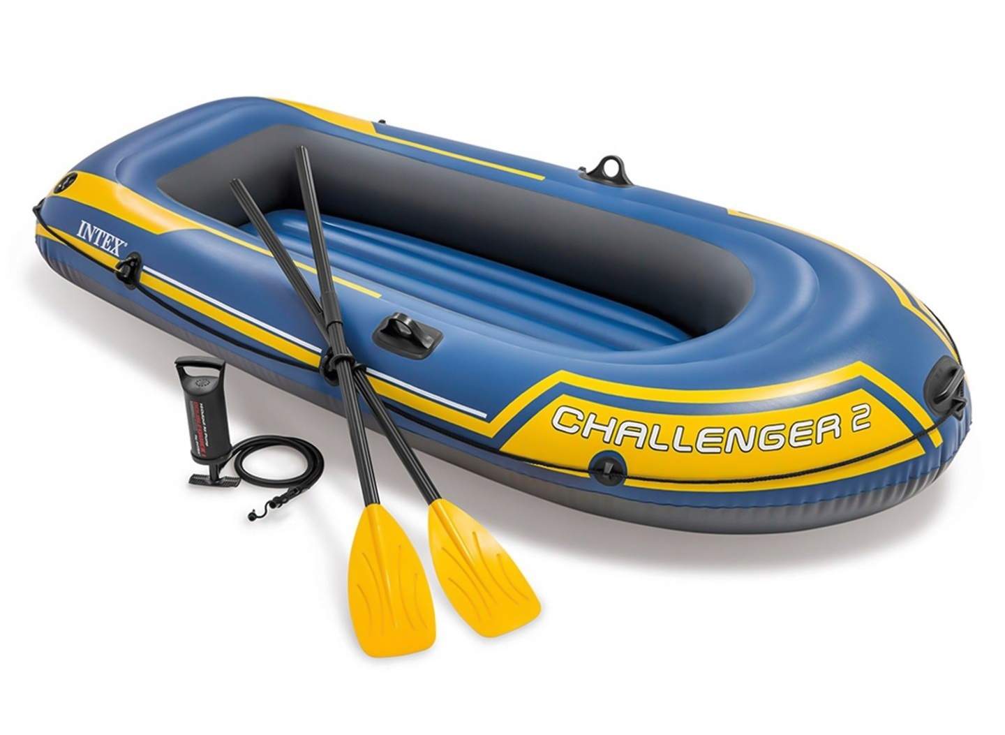 Oppustelig 2-personers pontonbåd med tilbehør