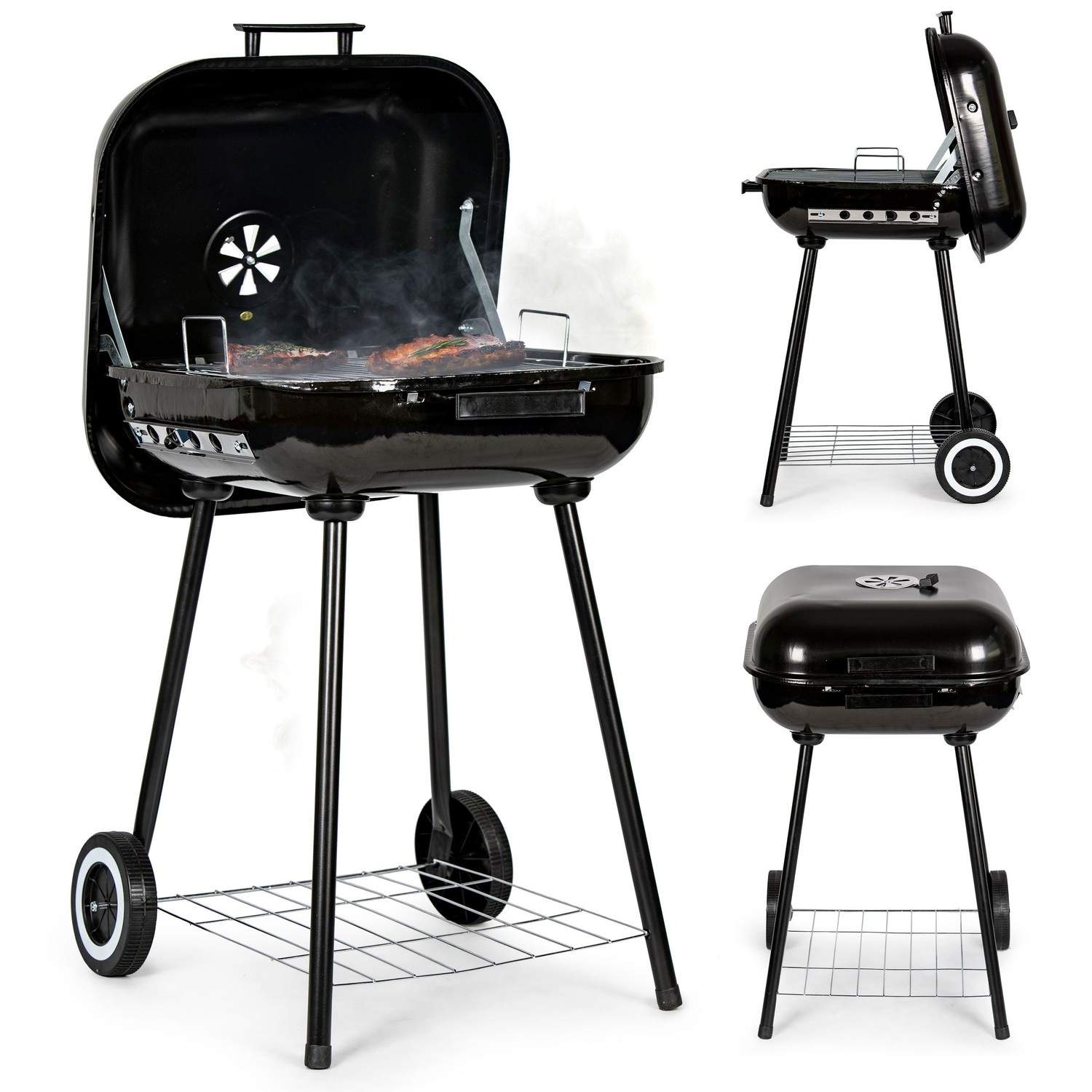 Robust havegrill med stort rist og ventilationssystem