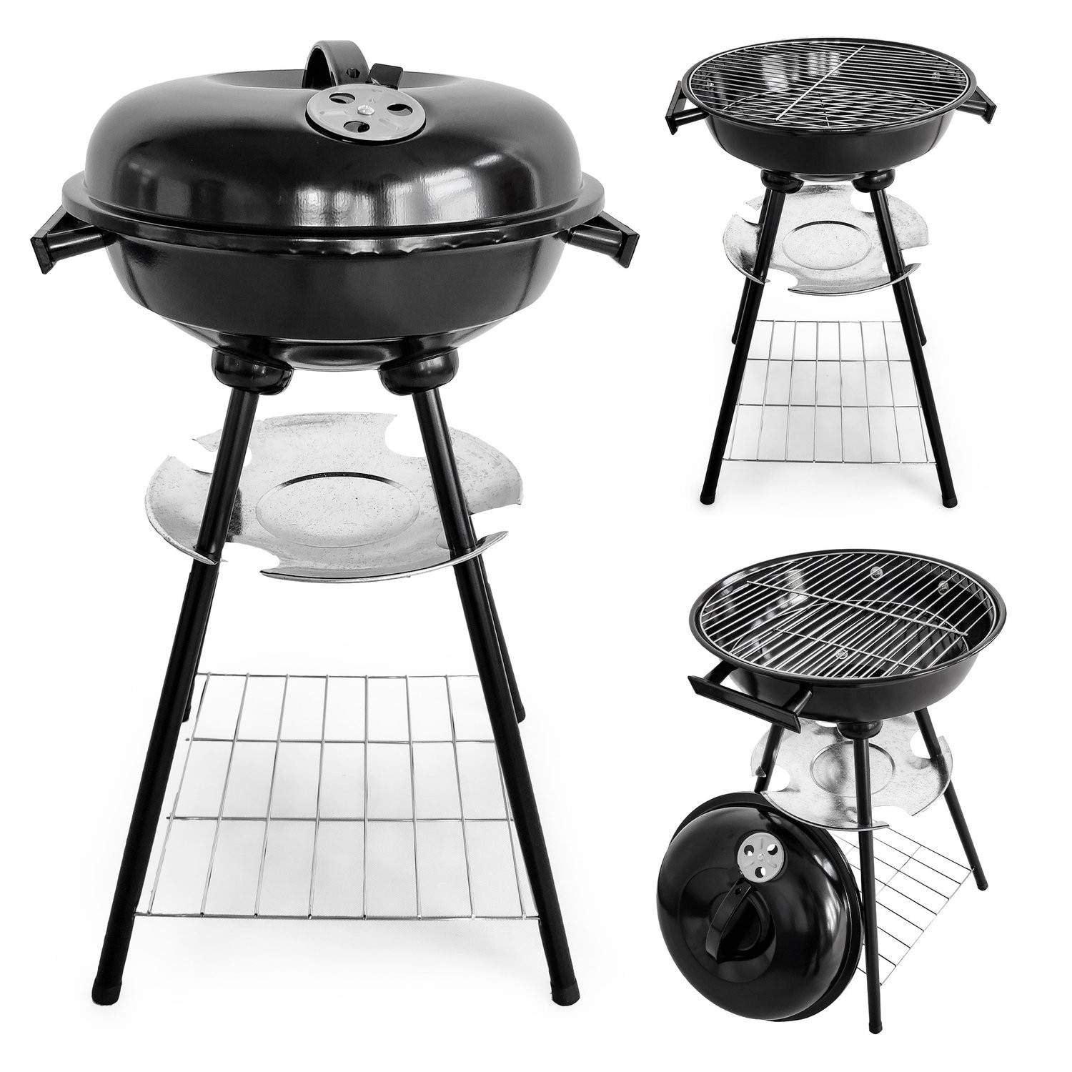 Robust havegrill med ventiler og hylde