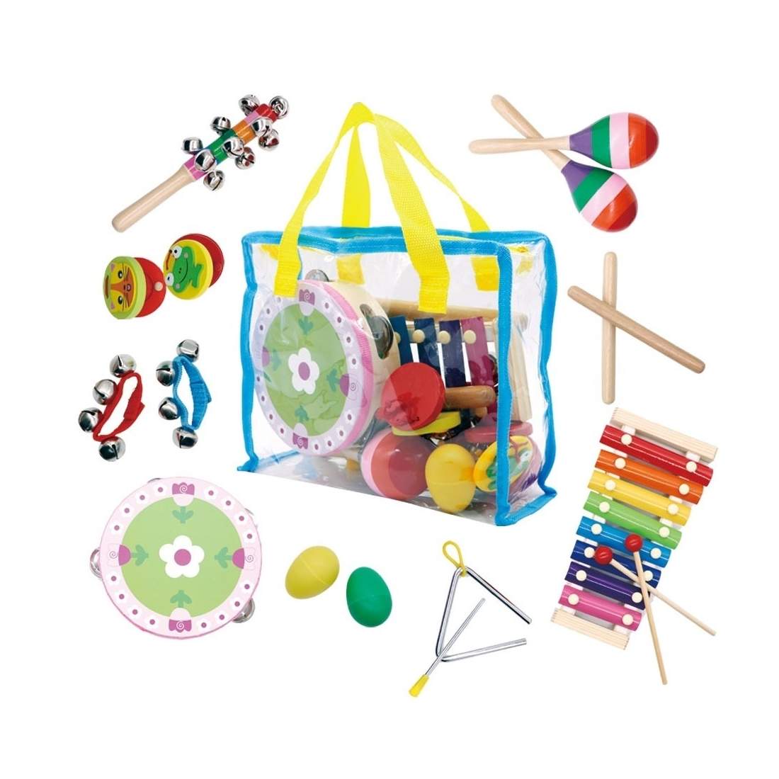 Barnmusikset 3+ med 14 Instrument & Väska | Elektronik - Kablar & Adaptrar - Adaptrar & Signalomvandlare - Ljud | Pryloteket