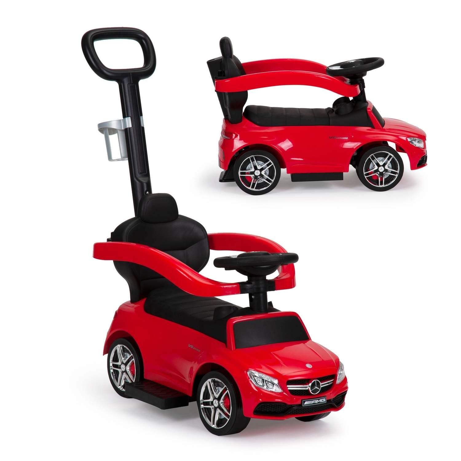 Børnevenlig 3-i-1 bil med sikkerhed og opbevaring