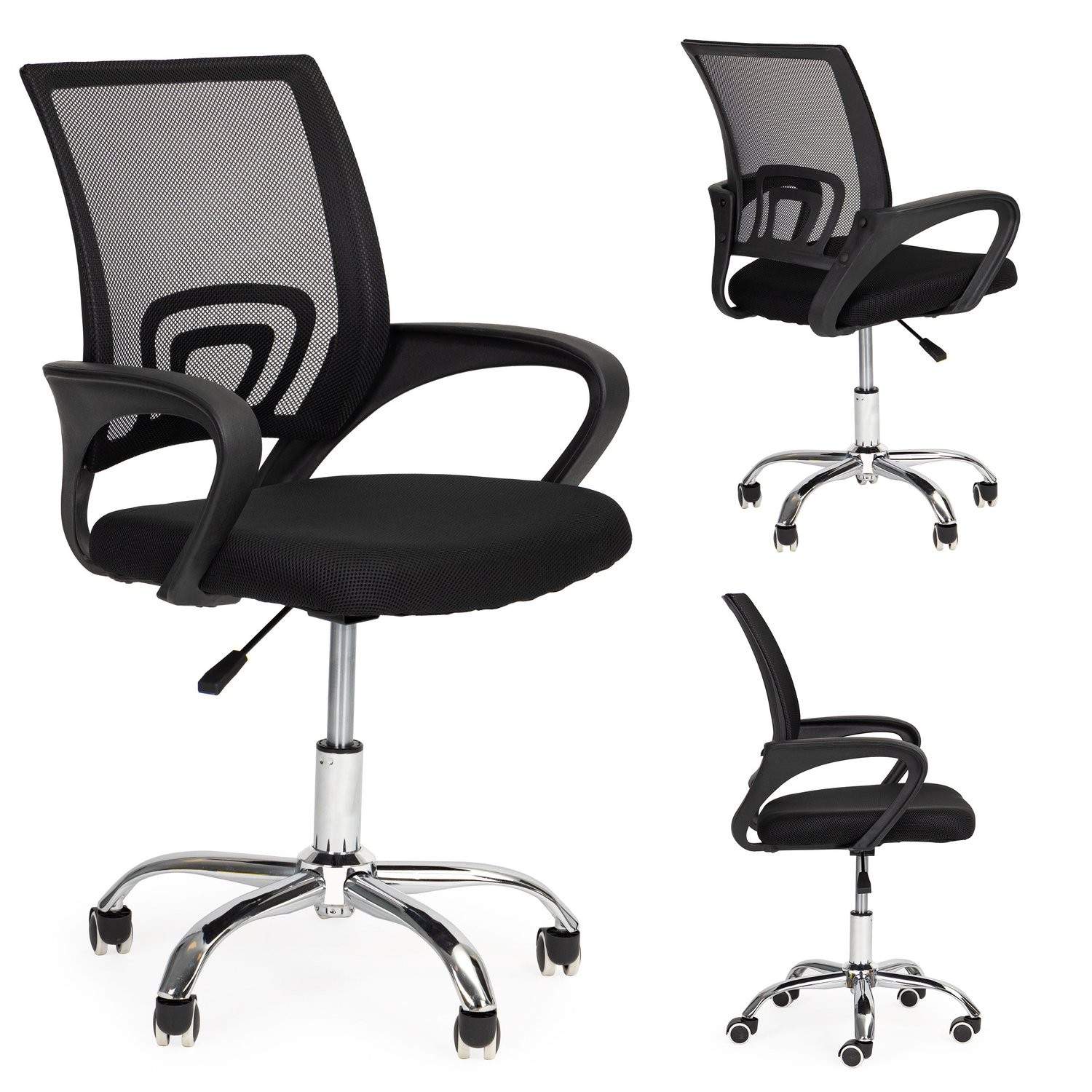 Ergonomisk kontorstol med mesh- og lændestøtte
