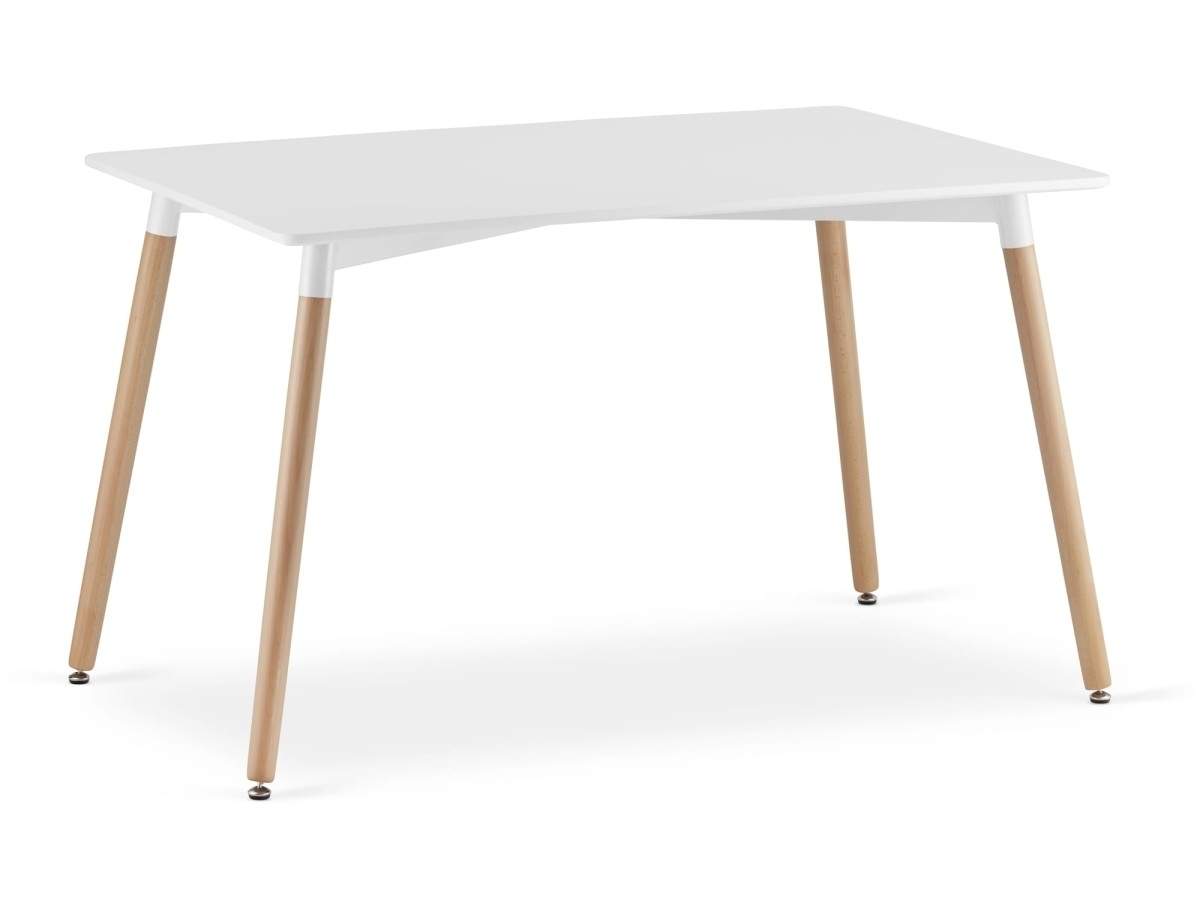 Rektangulært Spisebord 120x80 cm Træben Metalstel