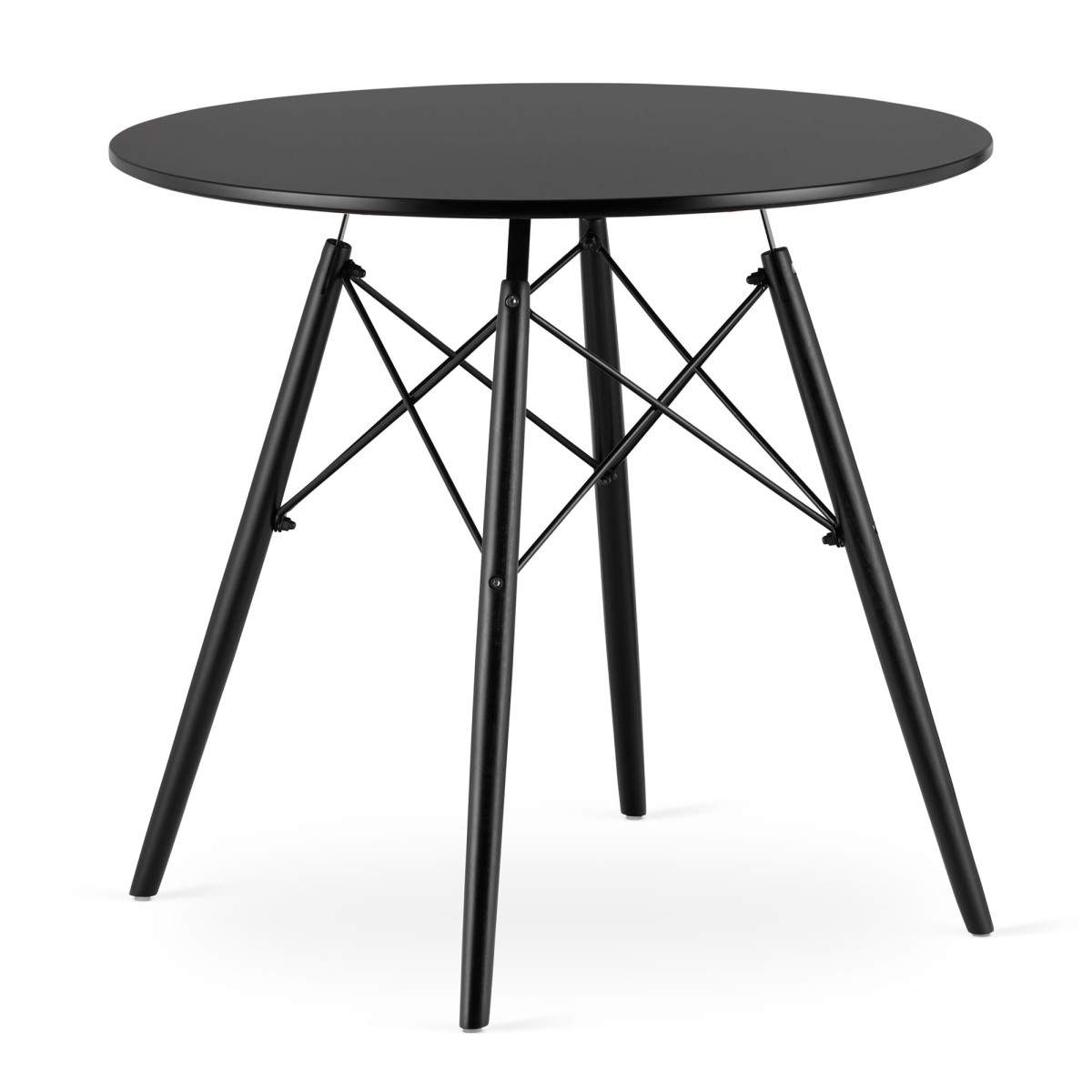 Matsort Rundt Bord 80 cm - Ben af ​​bøgetræ