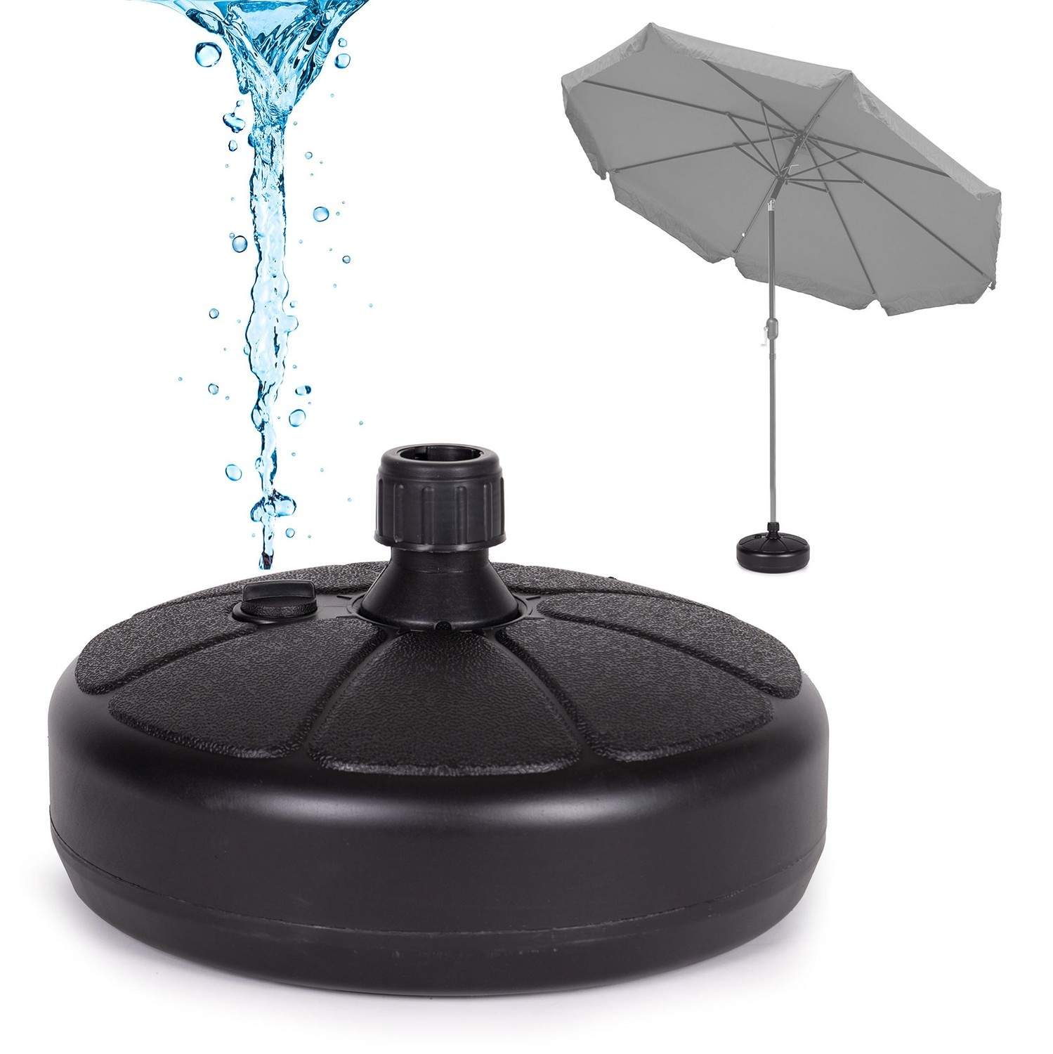 Vandfyldt Parasol Base 13L, 38mm til Have