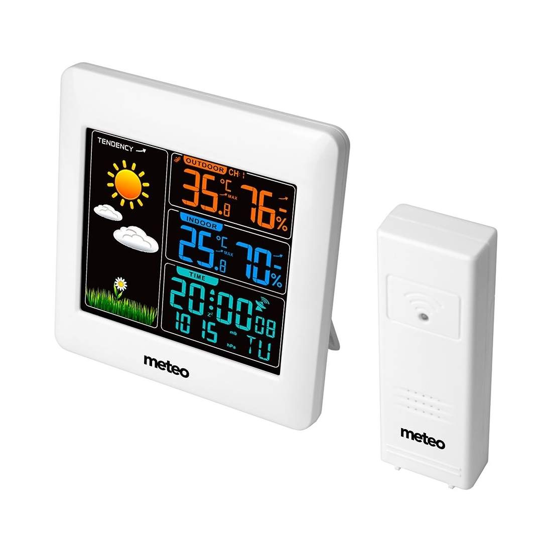 Trådløs vejrstation med barometer og alarm