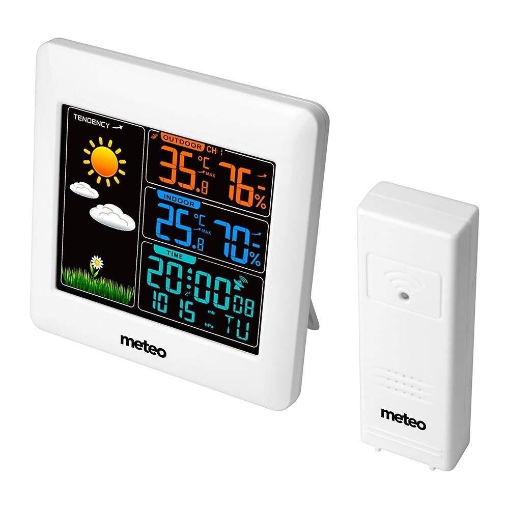 Trådløs vejrstation med barometer og alarm
