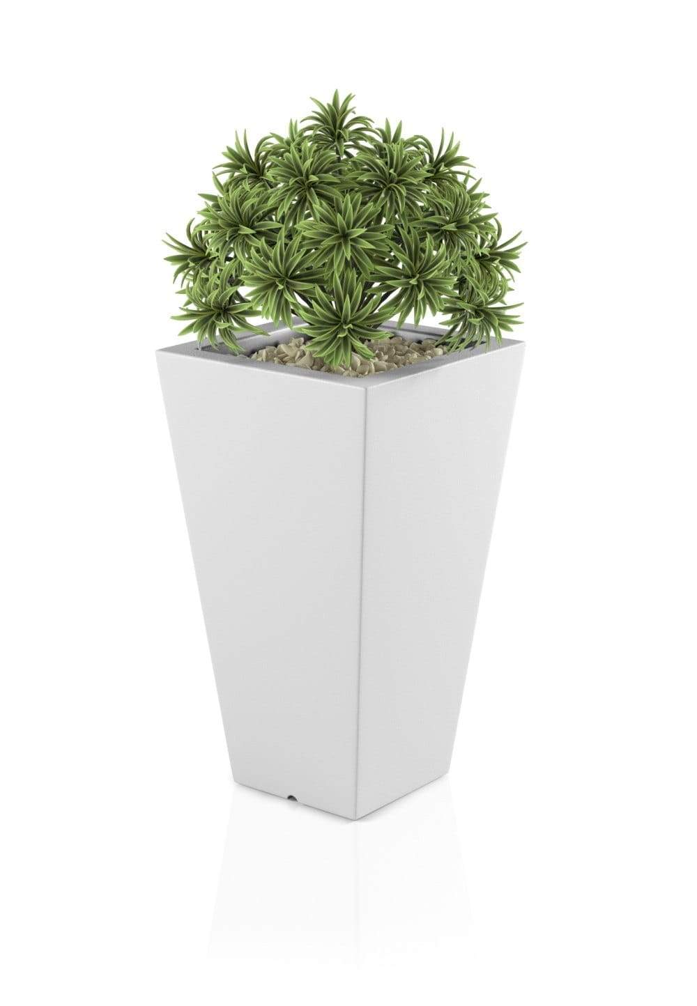 Slank hvid urtepotte i elegant design