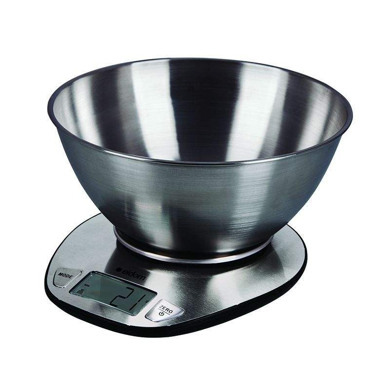 Digital køkkenvægt med LCD, aftagelig skål, 5 kg