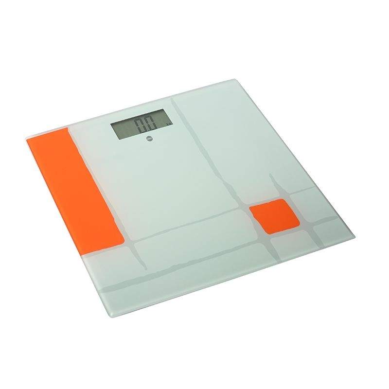 Ultratynd badevægt med LCD, sikkerhedsglas