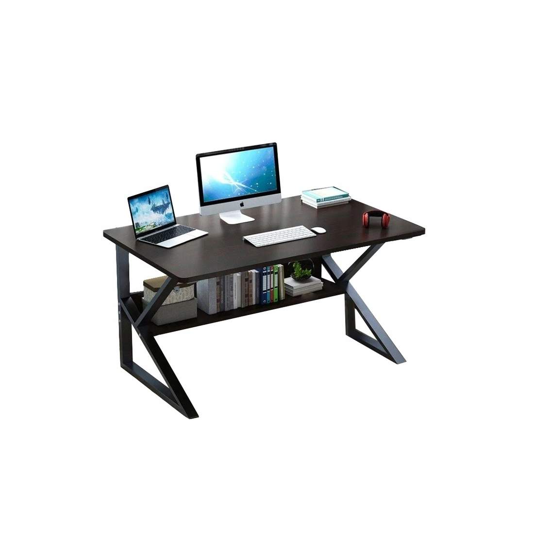 Svart Datorbord med Hylla 100x60cm Kontor | Hem & Hobby - Hem & Hushåll - Bygg | Pryloteket