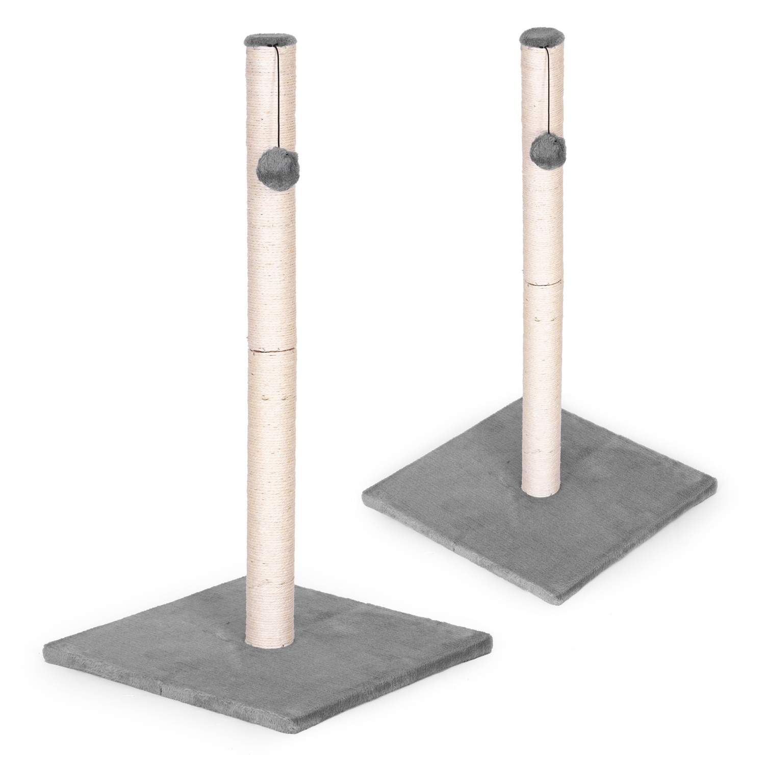 Stabil kat kradsestolpe med sisal og plys, 88 cm