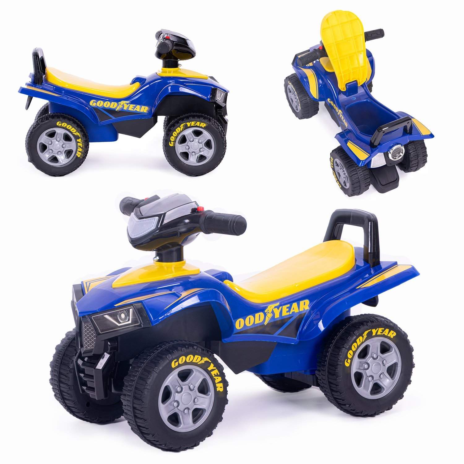 Quad Ride-On til børn, 18m+, lyd og opbevaring