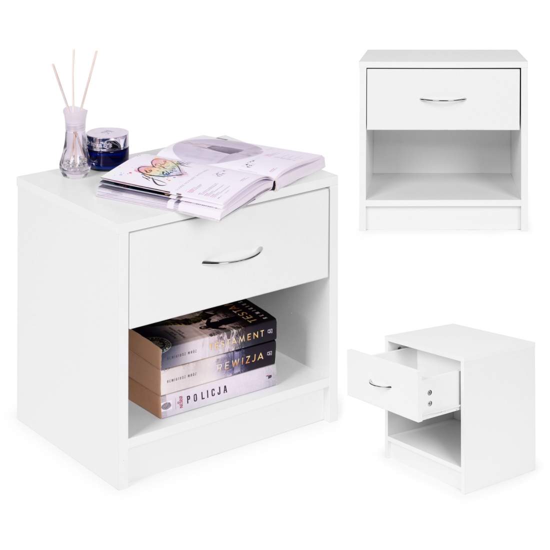 Kompakt Sängskåp med Förvaring för Hemmet | Hem & Hobby - Hem & Hushåll - Kök - Köksredskap - Lock | Pryloteket