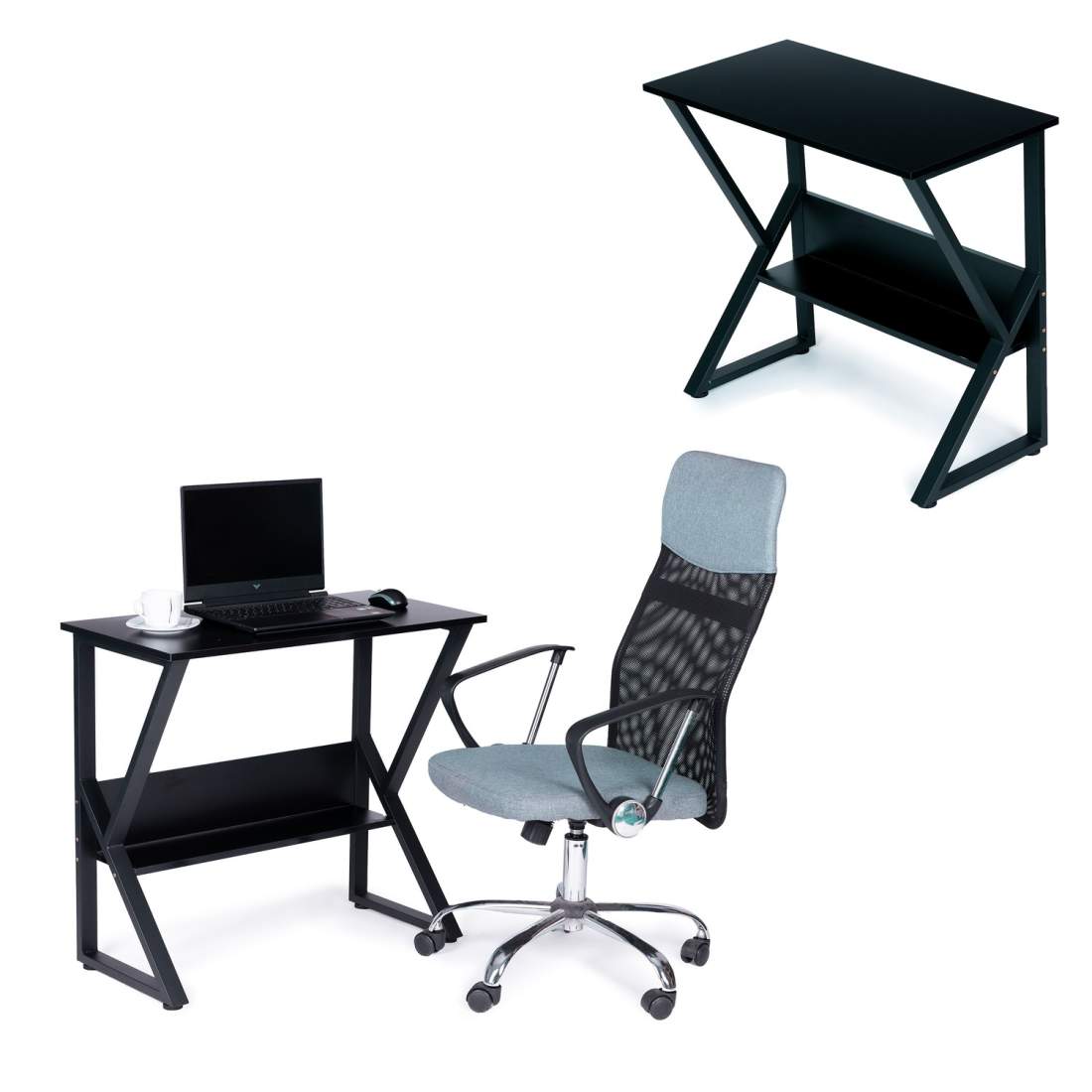 Ergonomiskt Datordesk med Extra Hylla | Hem & Hobby | Pryloteket