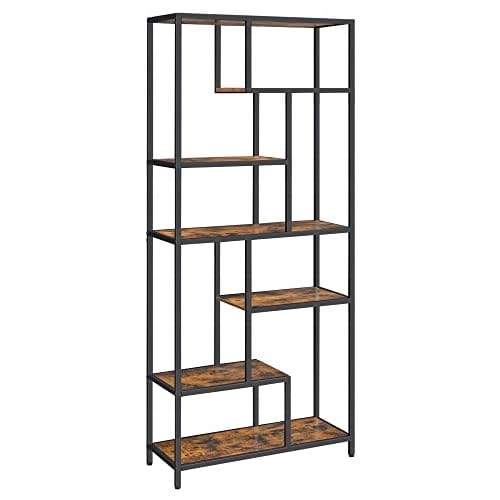 Moderne reol med 6 hylder - stilfuld opbevaring