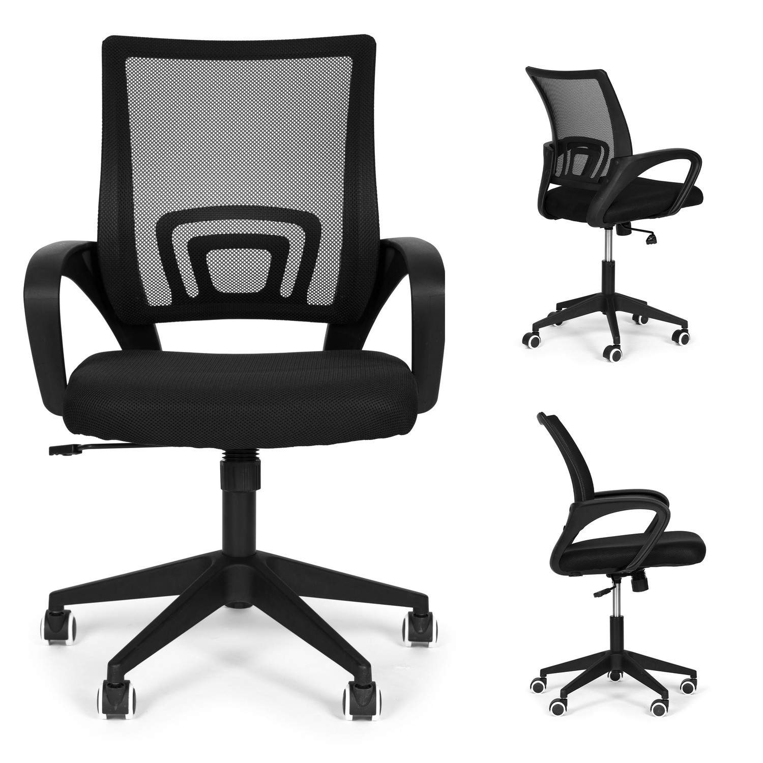 Ergonomisk kontorstol med mesh- og lændestøtte