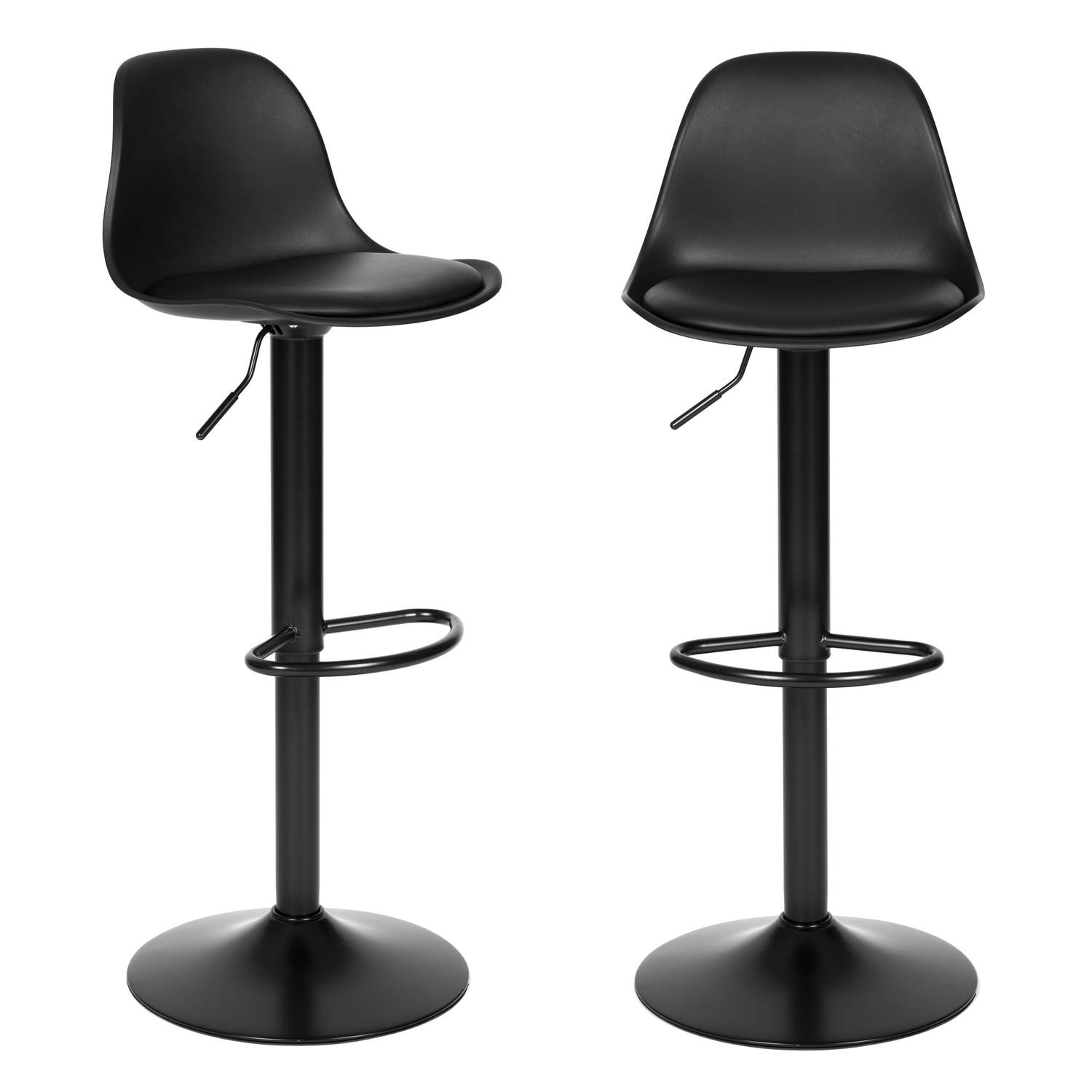 Svart höj- och sänkbar barstol med roterande sits | Hälsa & Skönhet - Personvård - Vård & Rehabilitering - Hållning | Pryloteket