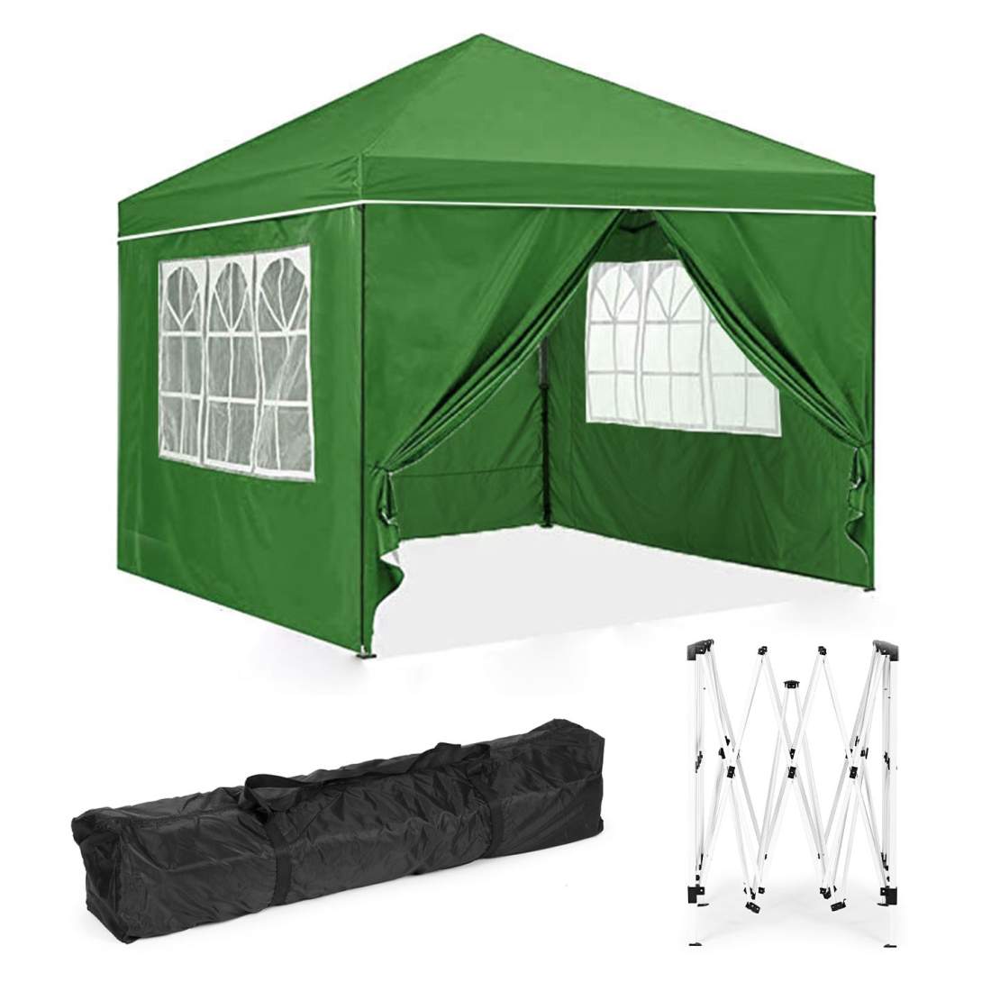 Självvikbar Trädgårdspaviljong 3x3m med Fönster | Hem & Hobby | Pryloteket