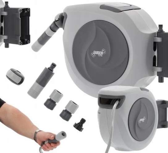 Automatisk 30m haveslange med vægmontering