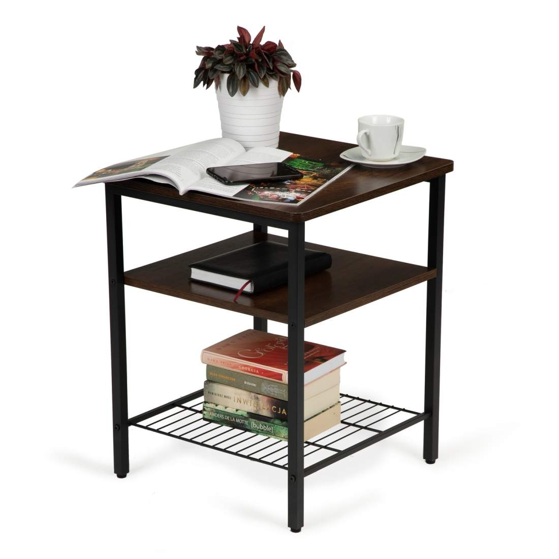 Industriellt Soffbord: Metall, Justerbara Fötter, 3 Plan | Hem & Hobby - Hem & Hushåll - Sovrum | Pryloteket