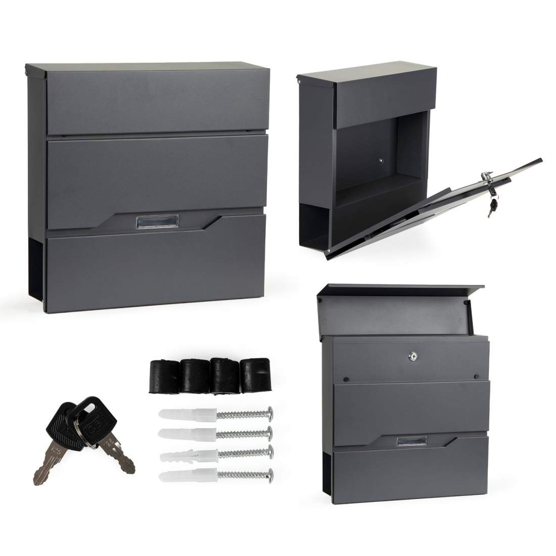 Galvaniserad Brevlåda med Tidningsfack & Fönster | Hem & Hobby - Hem & Hushåll - Bygg | Pryloteket