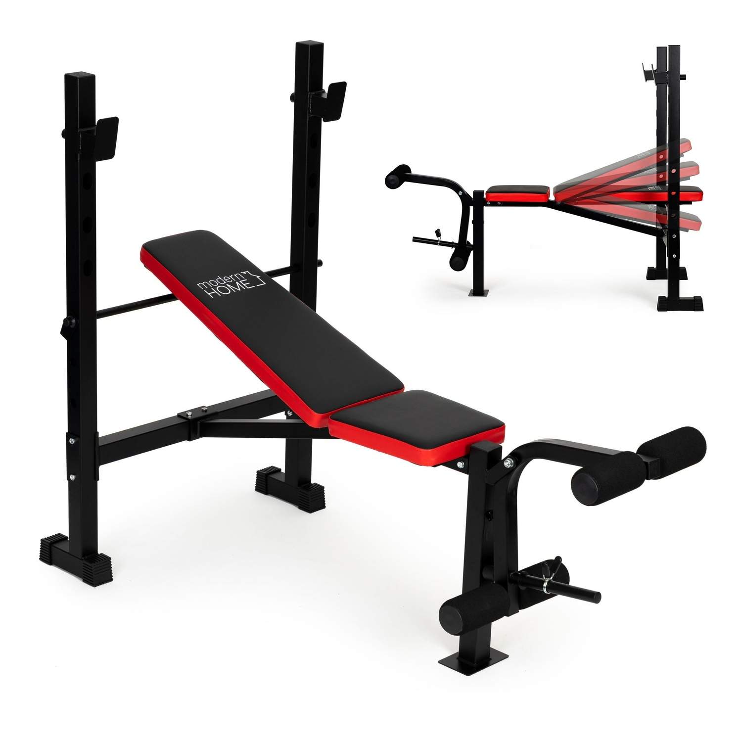 Justerbar Skivstångsbänk med Benpress, 150 kg | Sport & Fritid - Träning | Pryloteket