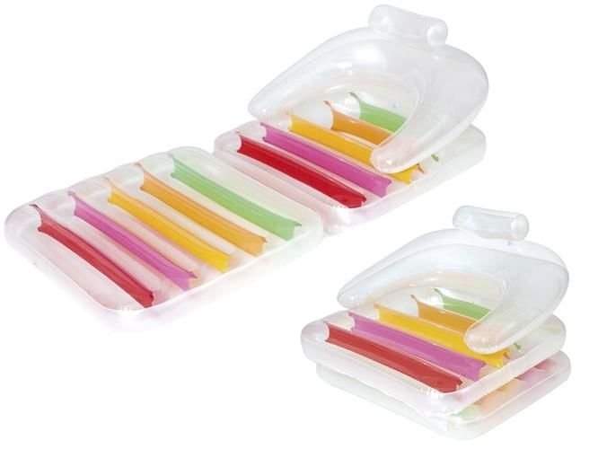 Sammenfoldelig oppustelig madras med ryglæn billede