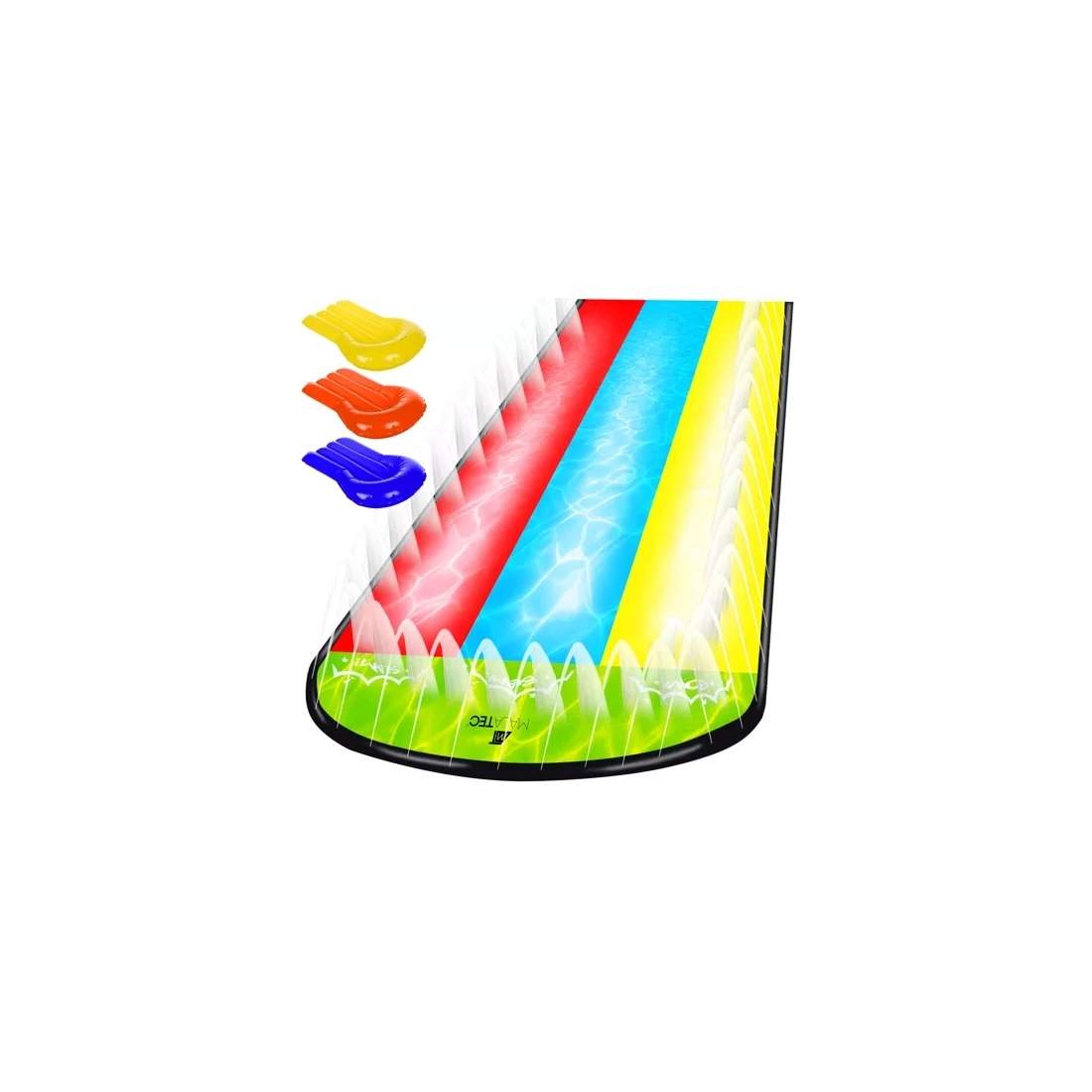 Trippel Vattenrutschbana 4m med Fontän, Lätt Installation | Hem & Hobby | Pryloteket