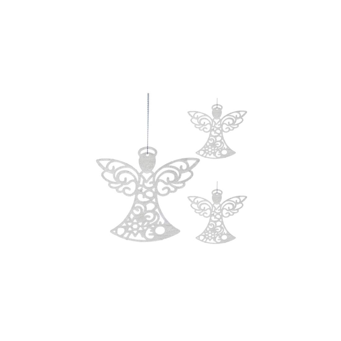 3 Vita Änglar med Glitter - Dekorationer | Hem & Hobby | Pryloteket