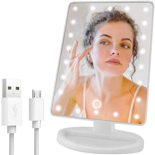 Oplyst makeup spejl 22 LED justerbar vinkel