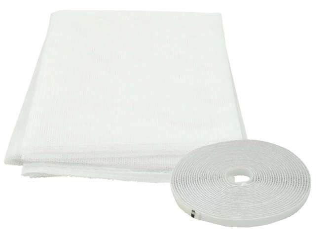 Beskyttende vinduesmyggenet med velcro