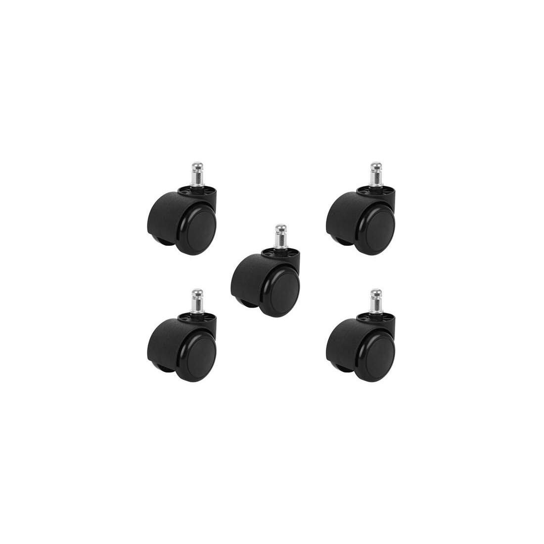 Tysta & Repsäkra Kontorshjul - 5 st, Svart PU | Hem & Hobby | Pryloteket