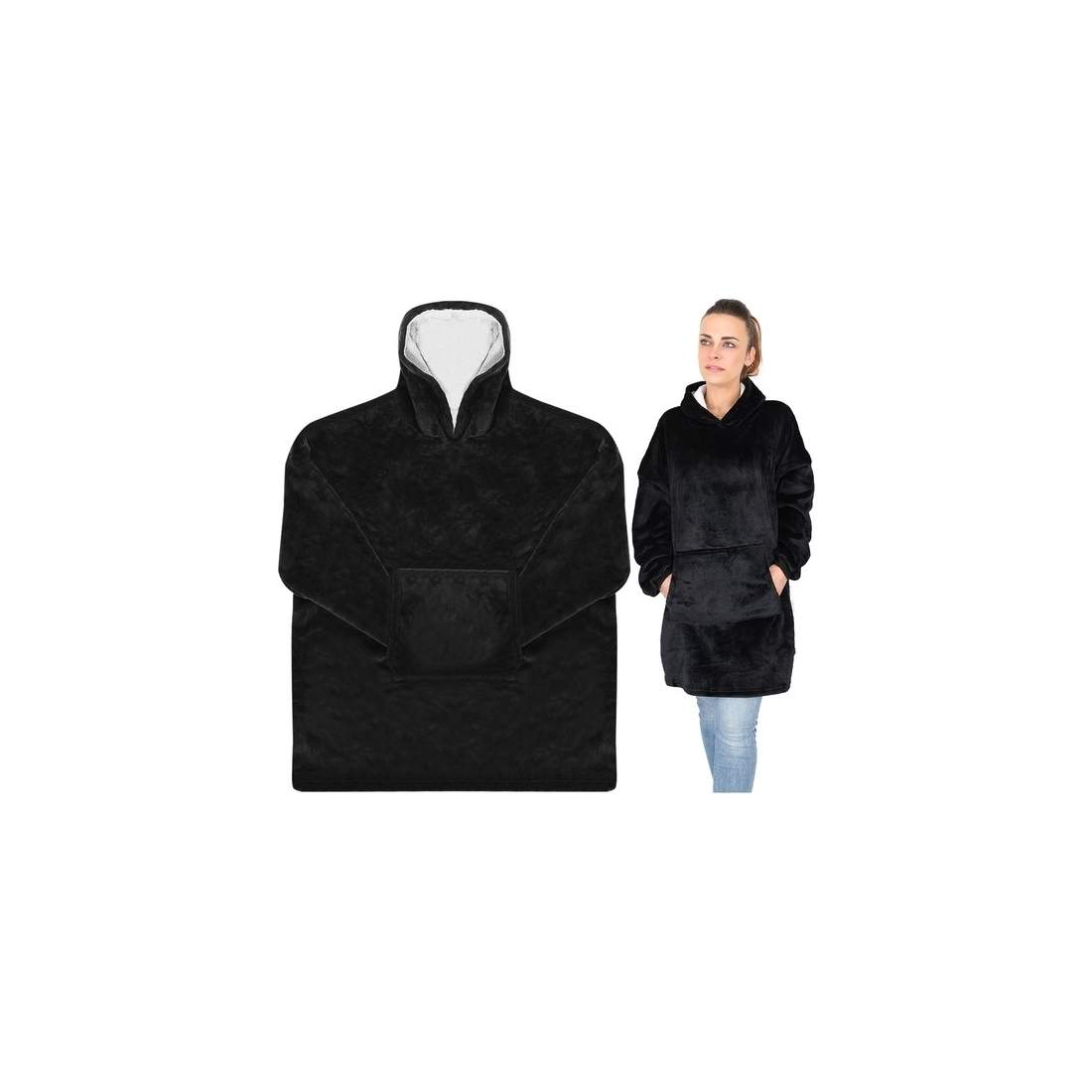 Varm Oversize Hoodie med Ficka och Huvudkudde | Hem & Hobby | Pryloteket