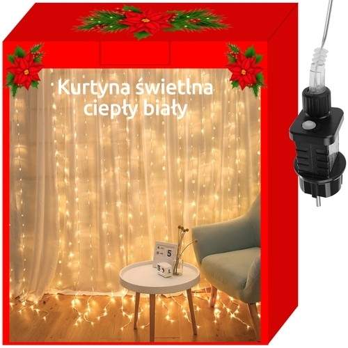 Lysgardin 300 LED Varm hvid, 8 lystilstande, IP44