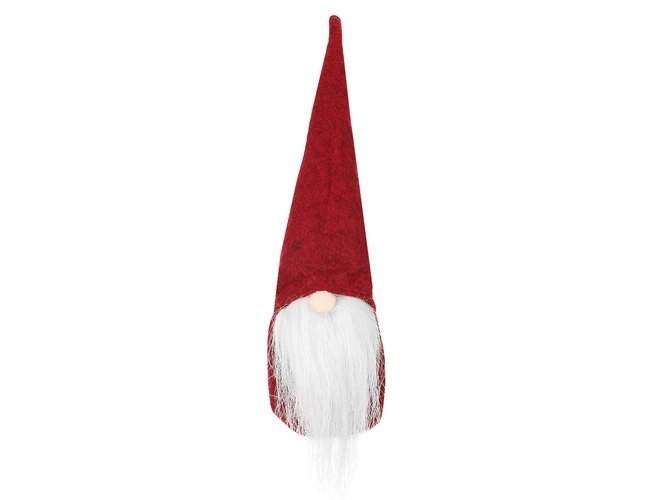 Sød rød nissefigur - juledekoration, 30 cm
