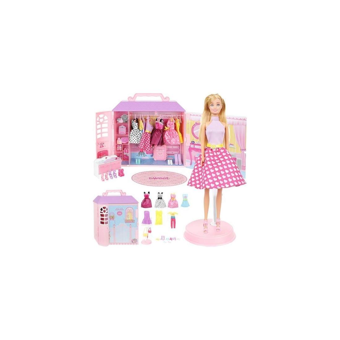 Dockhus XXL med Kläder & Tillbehör för Kreativ Lek