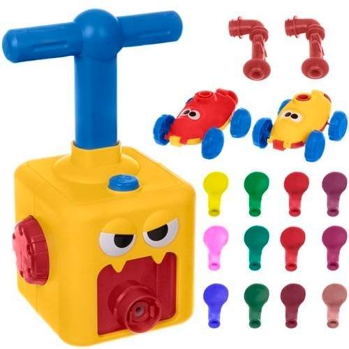 Ballonpumpe med biler og 12 balloner