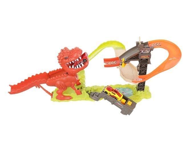 Dinosaurbane med 2 biler - Nem montering