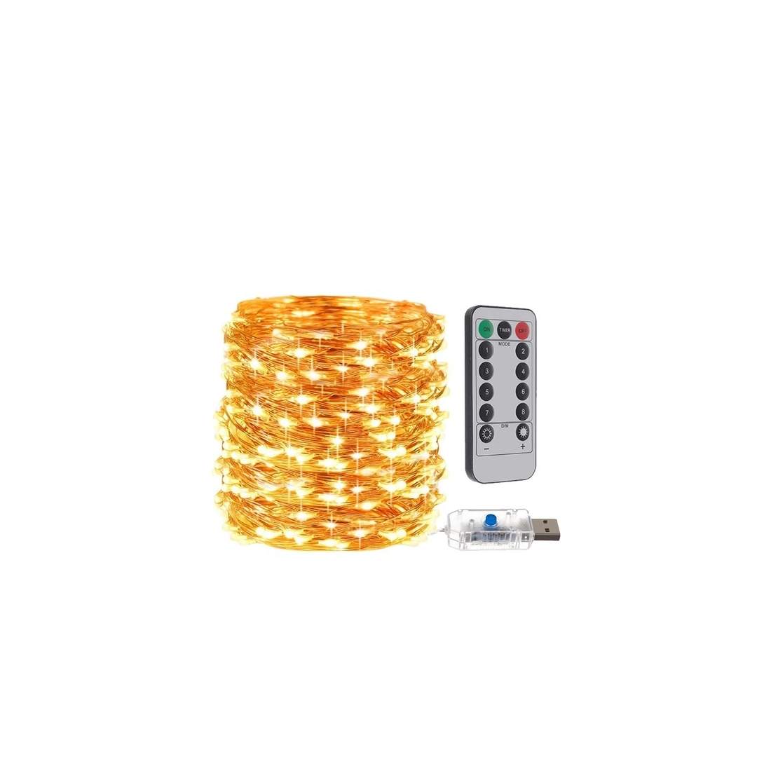 Varmvita LED-lampor 300 st med USB och fjärrkontroll | Hem & Hobby | Pryloteket