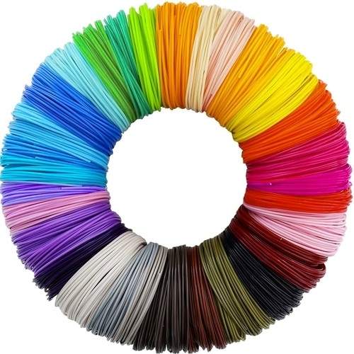 30x10m PLA 3D Filament - 30 farver, lyseffekter