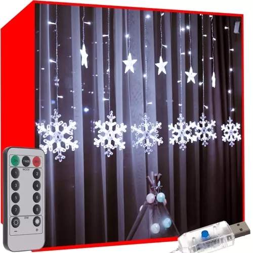 Snowflake Icicles LED Lysgardin, Cool White, IP44