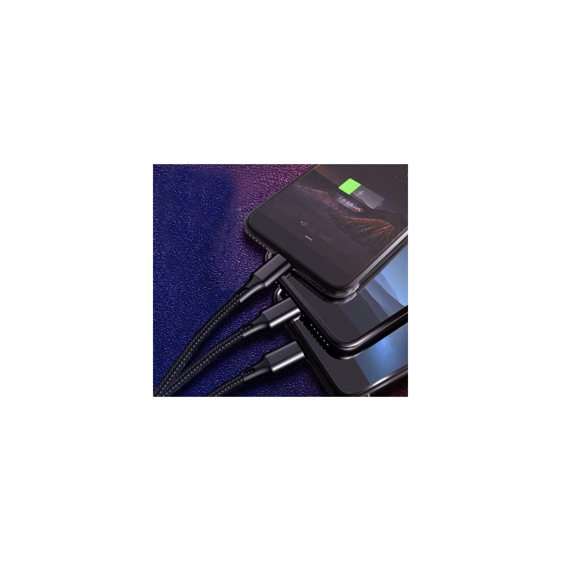 3-i-1 USB-Kabel: Snabbladdning, Förstärkt, 120 cm | Hem & Hobby | Pryloteket