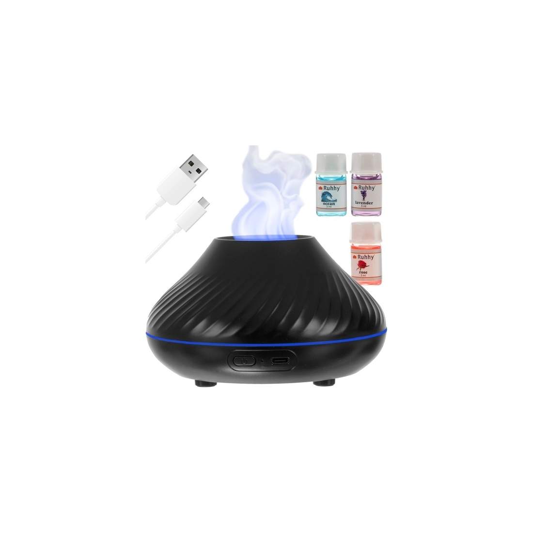 Tyst 3-i-1 Luftfuktare med Brandeffekt 130 ml | Hem & Hobby | Pryloteket