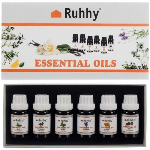 Sæt med æteriske olier - 6 dufte, 10 ml aromaterapi
