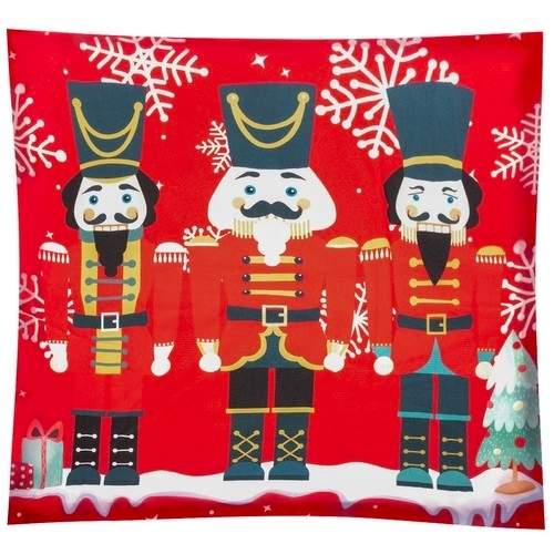 Pudebetræk 45x45 cm med nøddeknækker, polyester