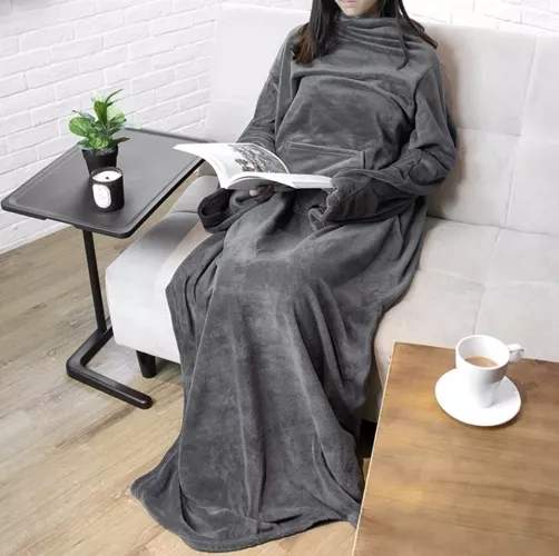 Alternativ bild 1 för Ruhhy Blus-blanket morgonrock ljusgrå Ruhhy 22649