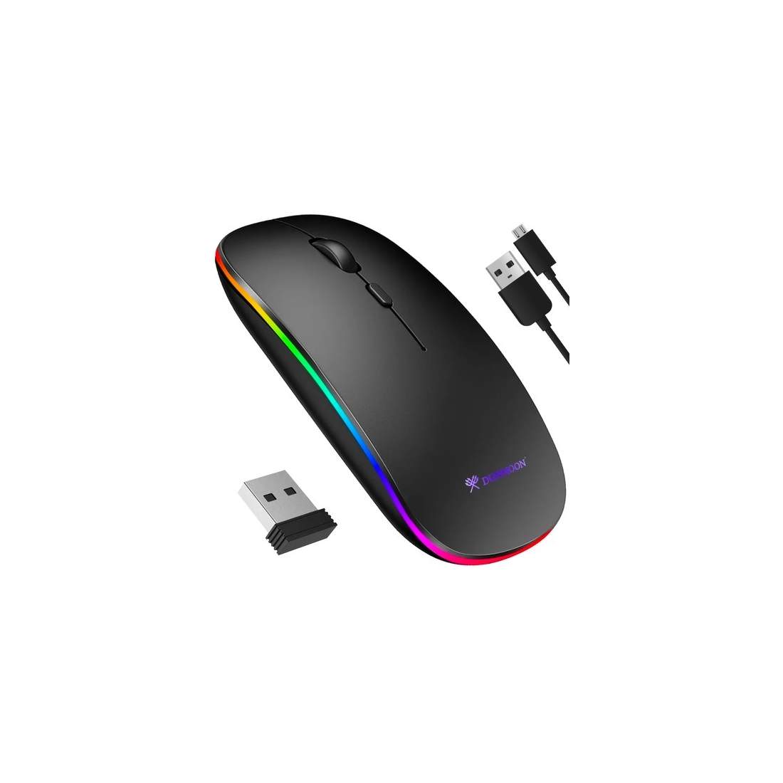 Tyst RGB Spelmus, Trådlös & Laddbar Ultratunn | Hem & Hobby | Pryloteket